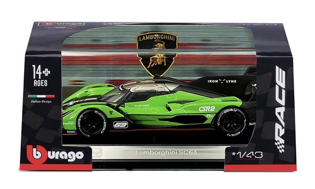 Bburago Lamborghini SC63 IMSA SportCar Race Series 1:43 Scale 18-38315