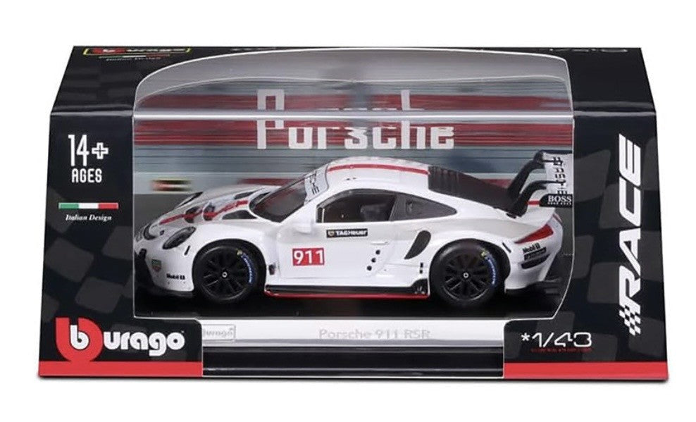 Bburago Porsche 911 RSR Race Series 1:43 Scale 18-38302