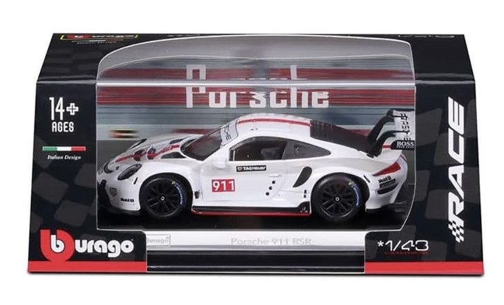 Bburago Porsche 911 RSR Race Series 1:43 Scale 18-38302