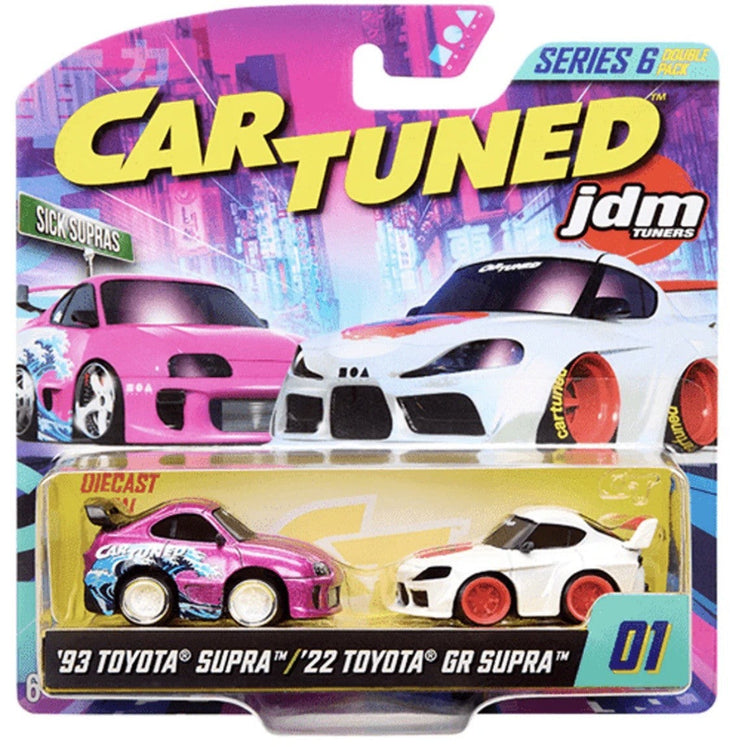 CarTuned 1993 Toyota & Supra 2022 Toyota GR Supra Sick Supras JDM Series 6 2 Pack