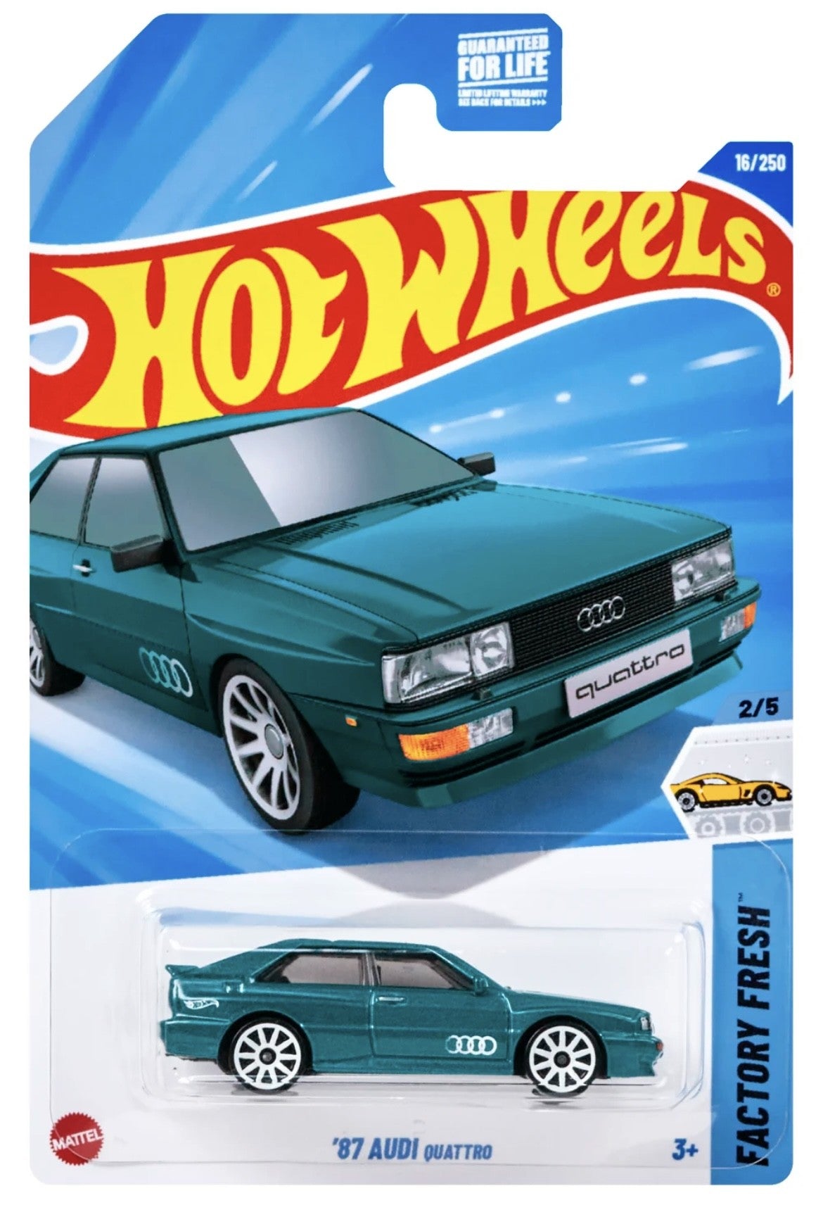 Hot Wheels 1987 Audi Quattro Factory Fresh New 2025
