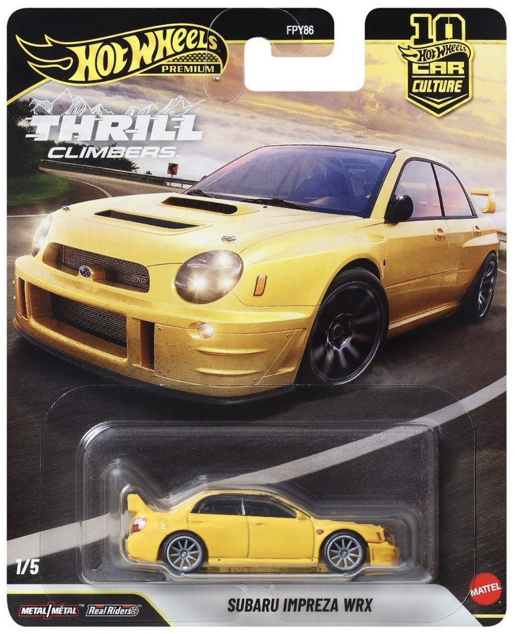 Hot Wheel Subaru Impreza WRX Thrill Climbers Car Culture Premium