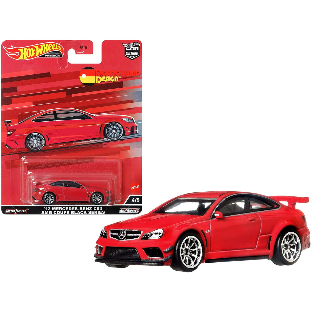 Hot Wheels 2012 Mercedes-Benz C63 AMG Coupe Black Series (Red)