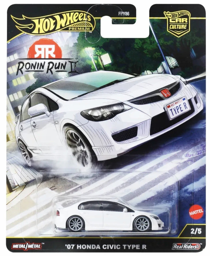 Hot Wheels 2007 Honda Civic Type R Ronin Run II Car Culture Premium