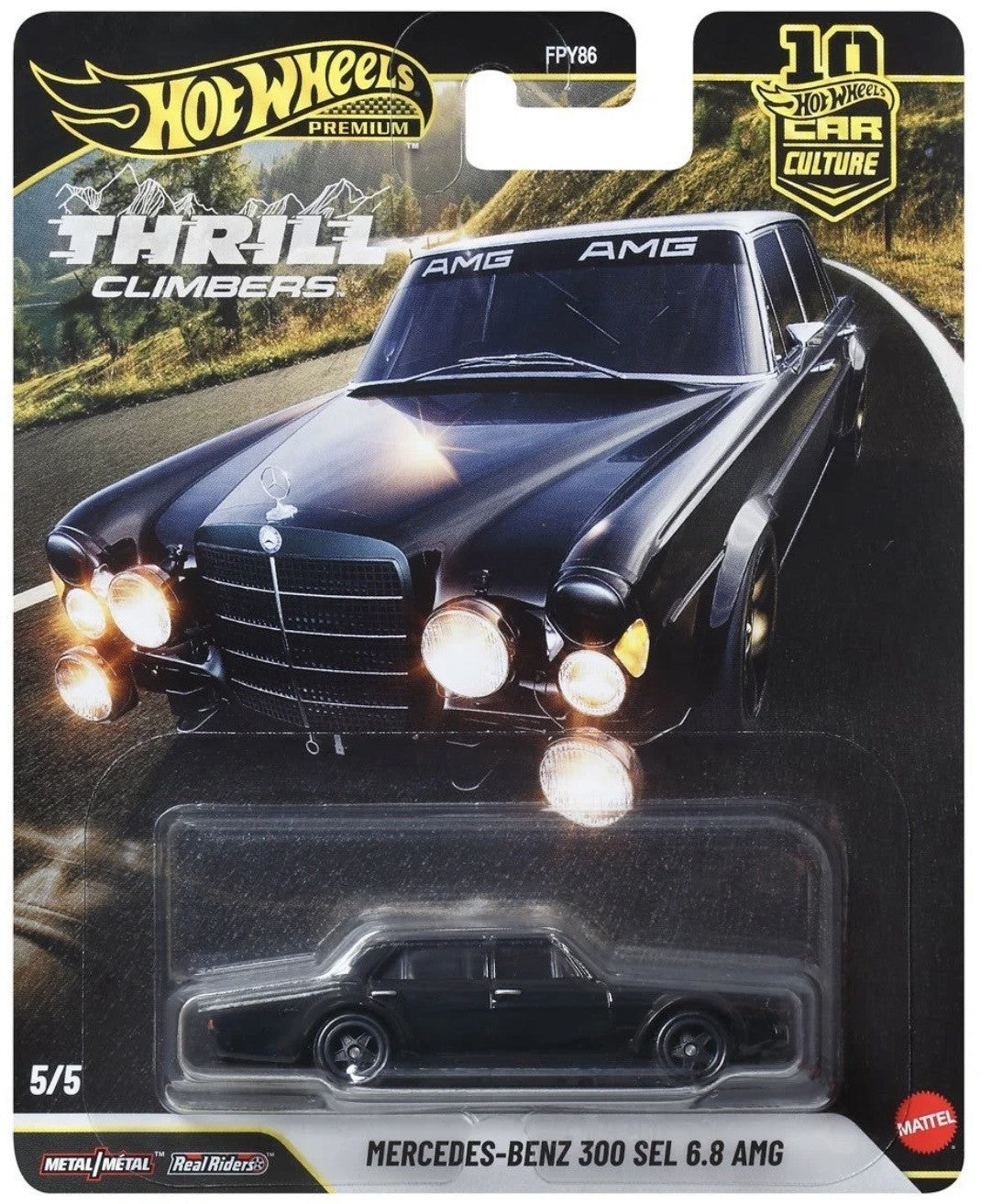 Hot Wheel Mercedes-Benz 300 SEL 6.8 AMG Thrill Climbers Car Culture Premium