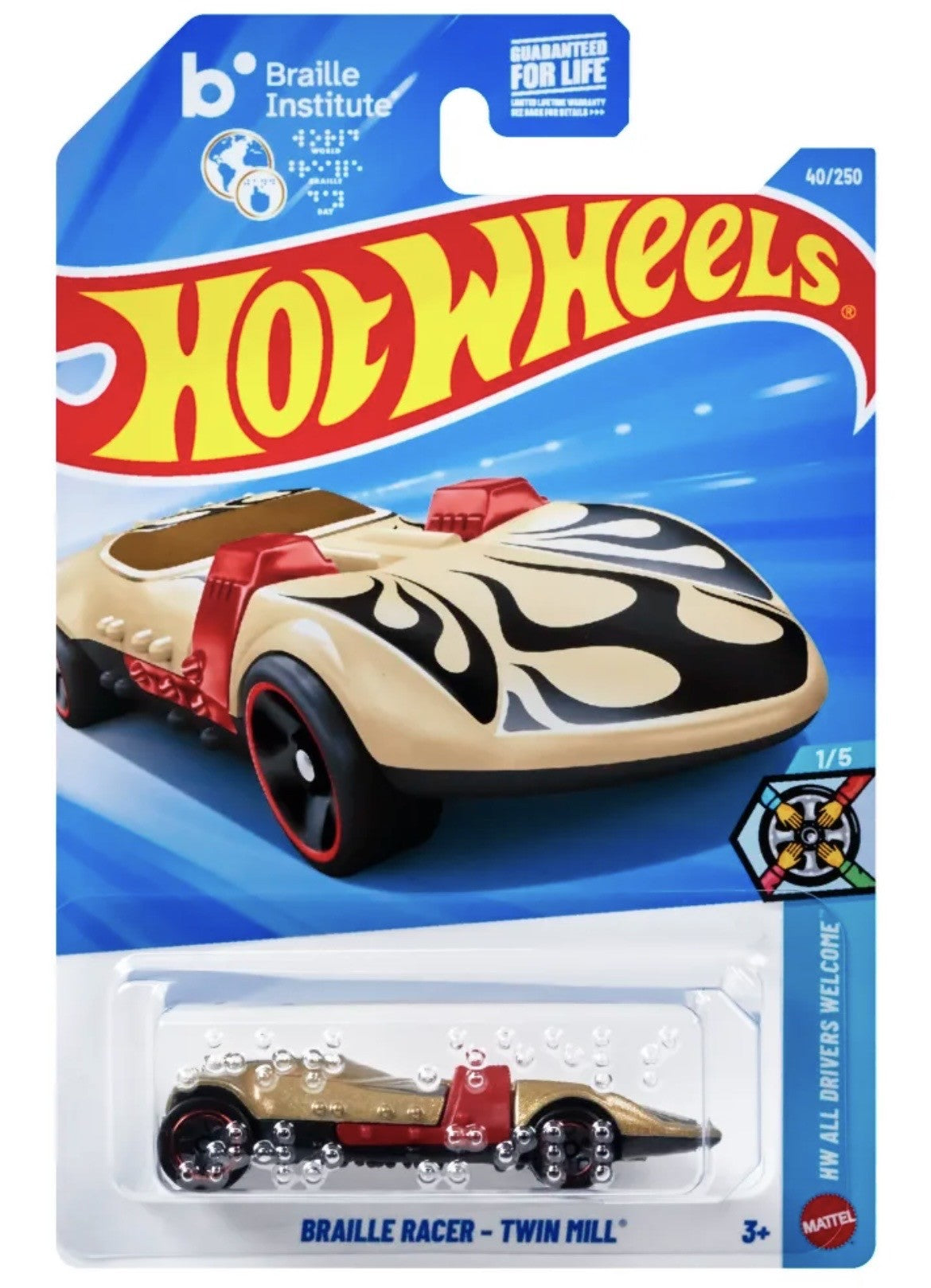 Hot Wheels Braille Racer Twin Mill HW All Drivers Welcome New 2026