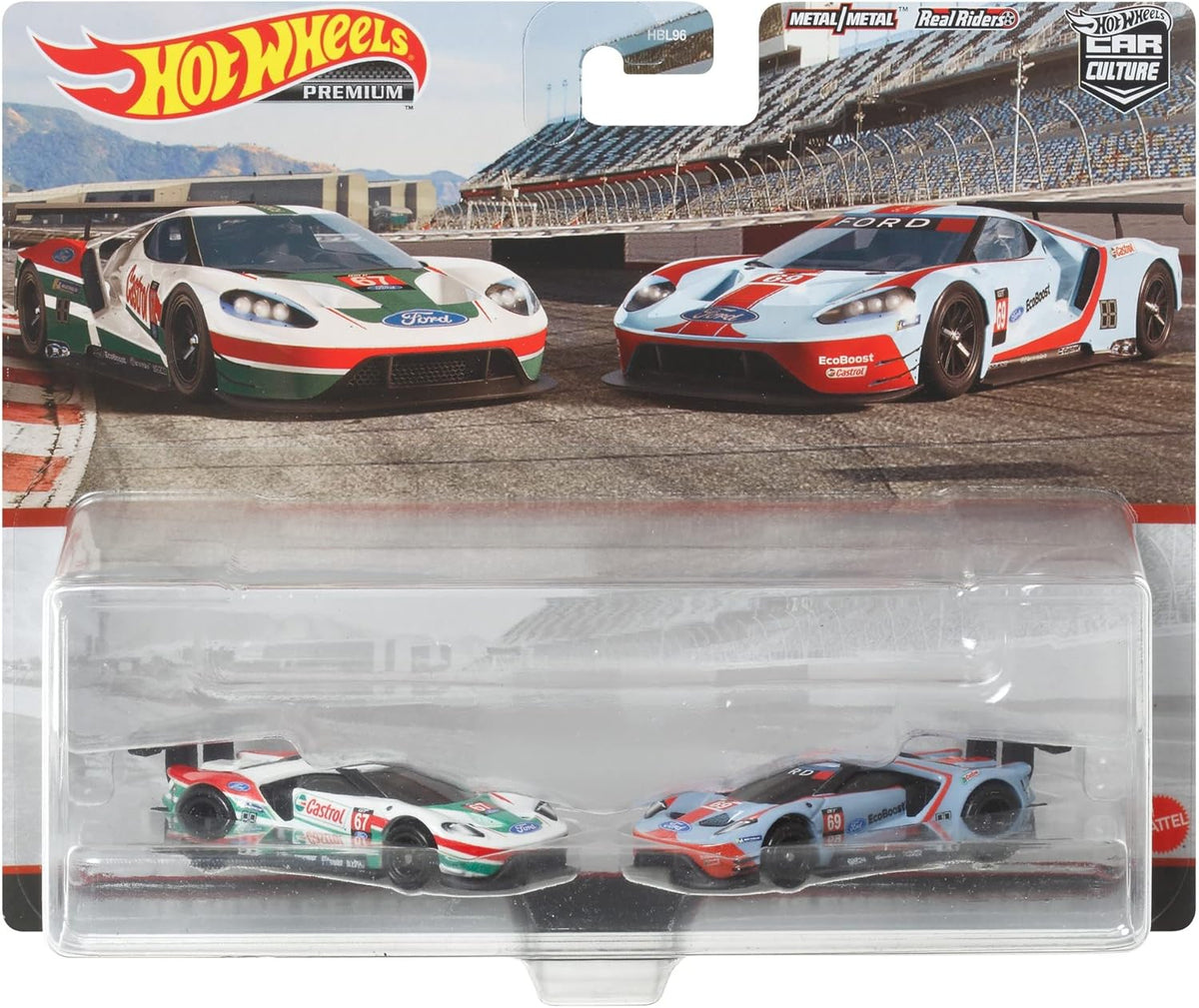 Hot Wheels 2016 Ford GT Racing 2 Pack Car Culture Premium