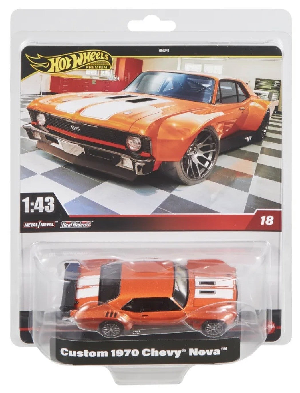 Hot Wheels Custom 1970 Chevy Nova Premium 1:43 Scale