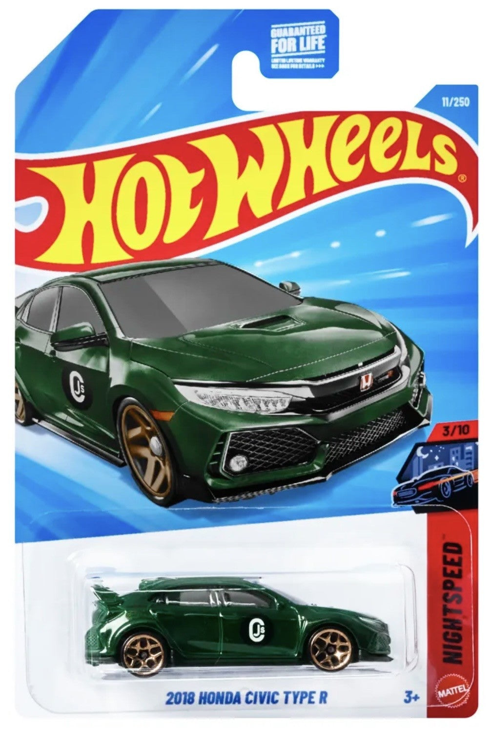 Hot Wheels 2018 Honda Civic Type R Nightspeed New 2026