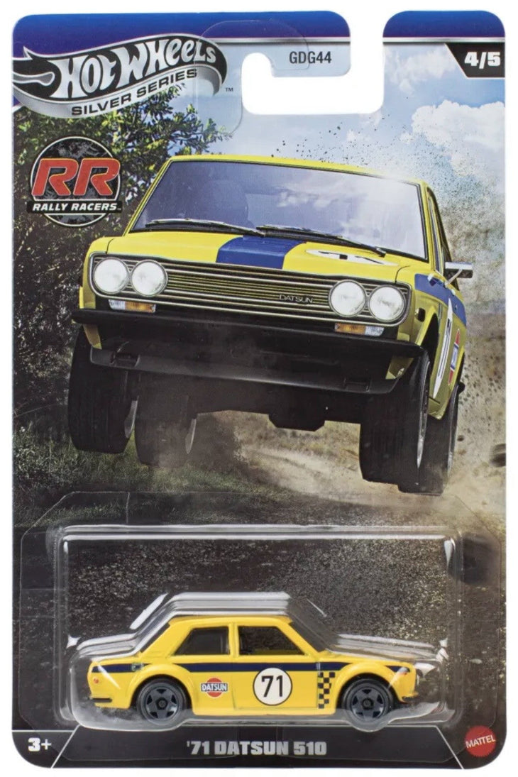 Hot Wheels 1971 Datsun 510 Rally Racers Silver Series