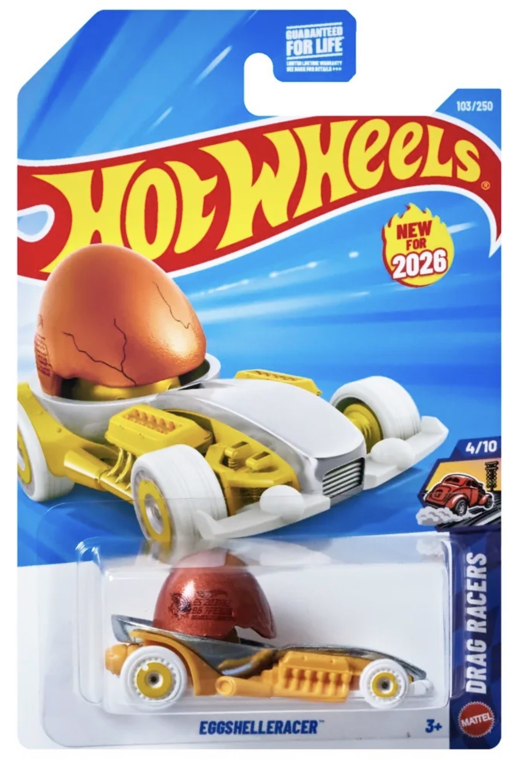 Hot Wheels EggshellRacer Drag Racers New 2026
