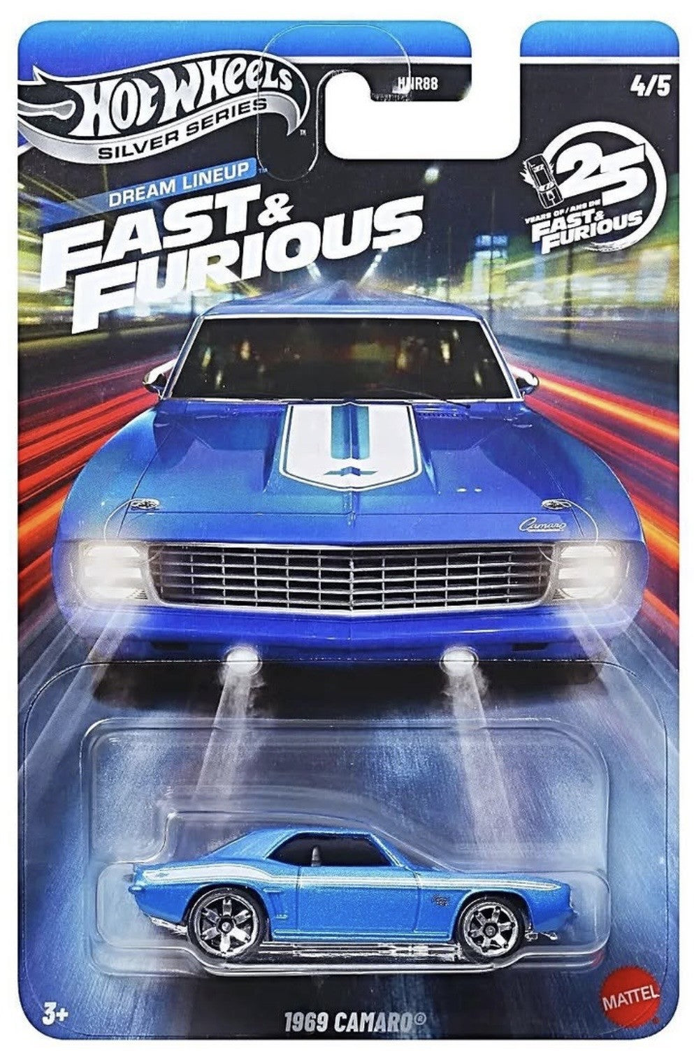 Hot Wheels 1969 Camaro Fast & Furious Dream Lineup Silver Series