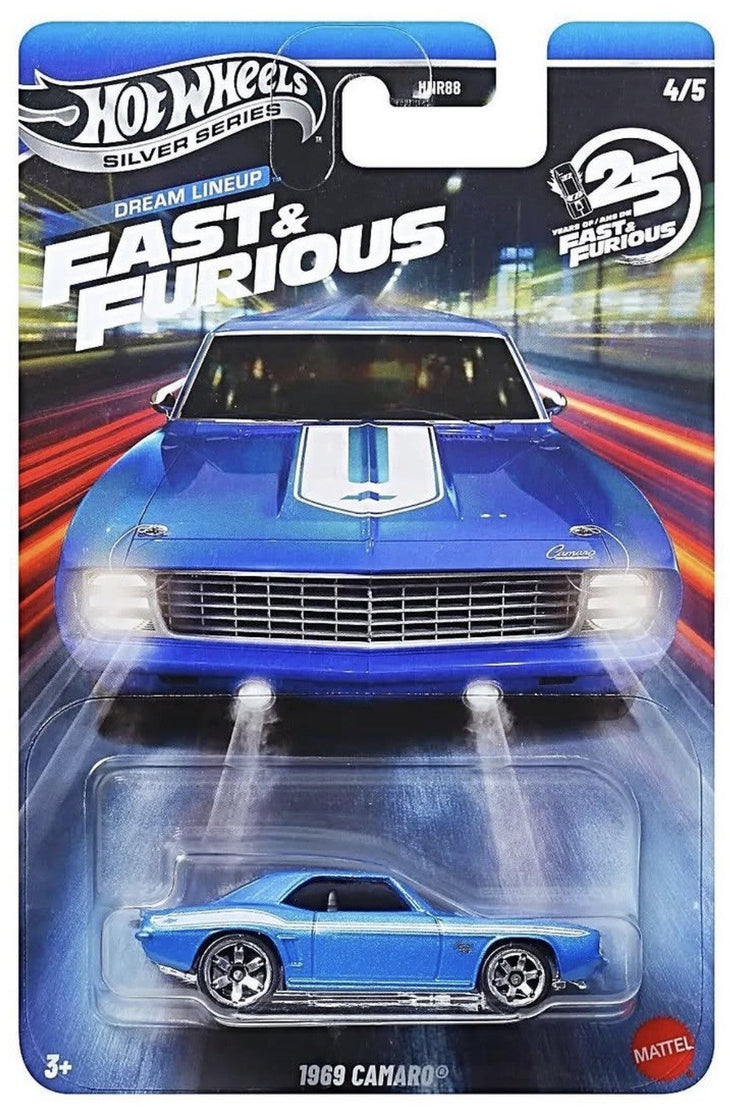 Hot Wheels 1969 Camaro Fast & Furious Dream Lineup Silver Series