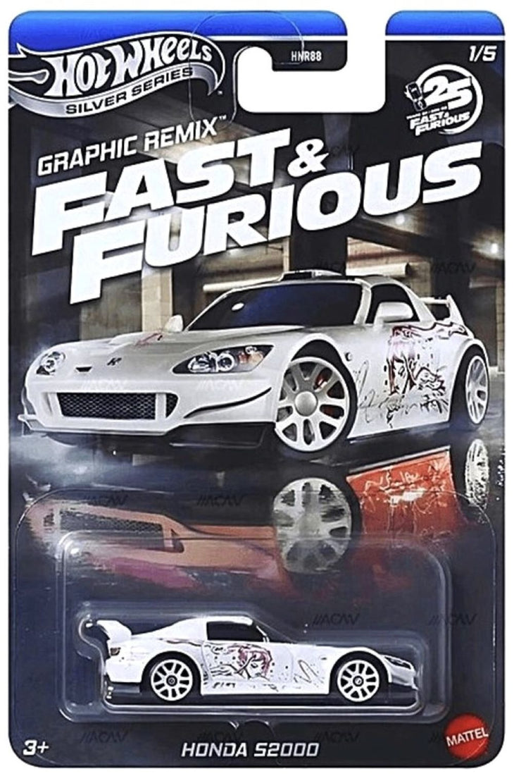 Hot Wheels Honda S2000 Fast & Furious Graphic Remix Silver Series