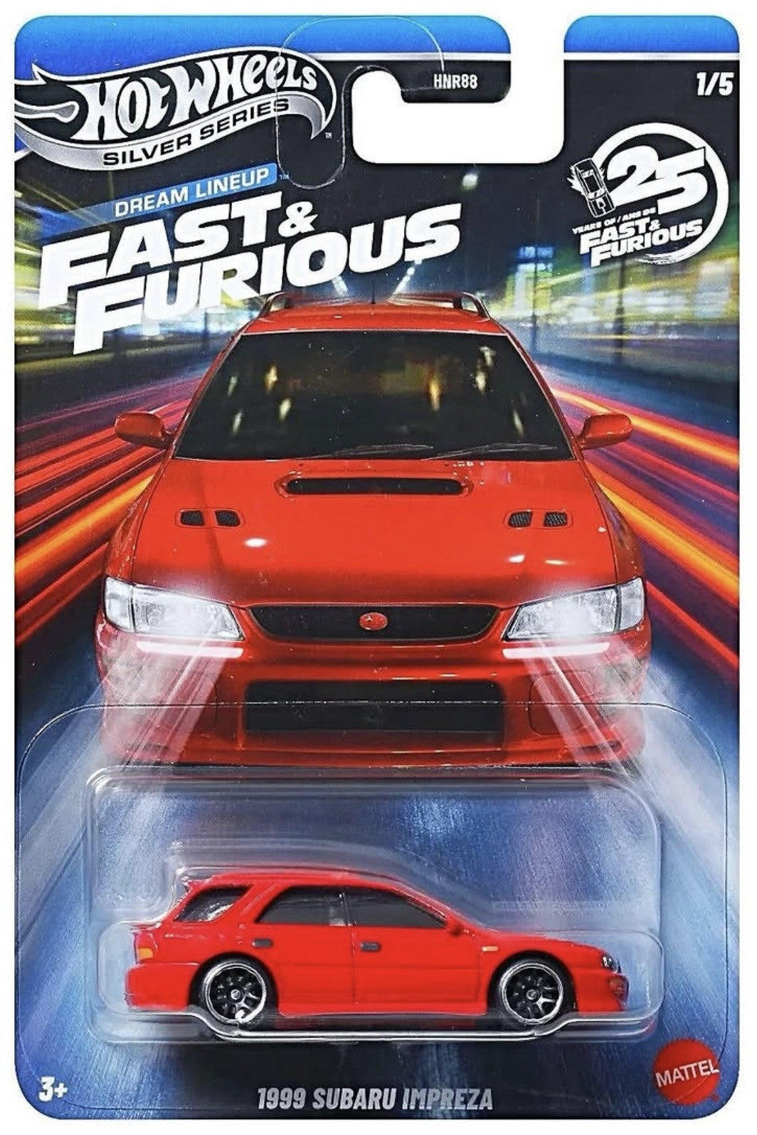 Hot Wheels 1999 Subaru Impreza Fast & Furious Dream Lineup Silver Series