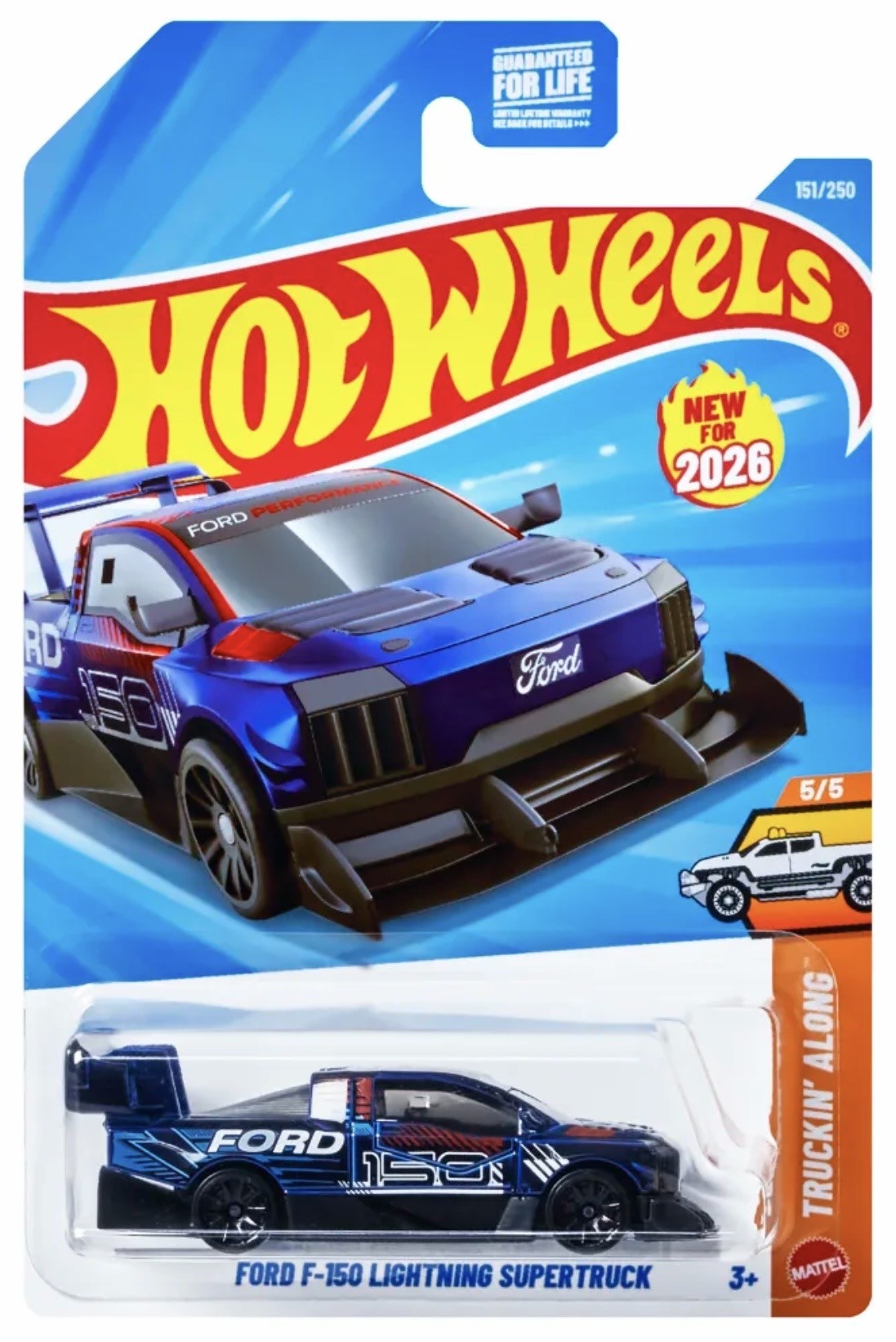 Hot Wheels Ford-F150 Lightning Supertruck Truckin' Along