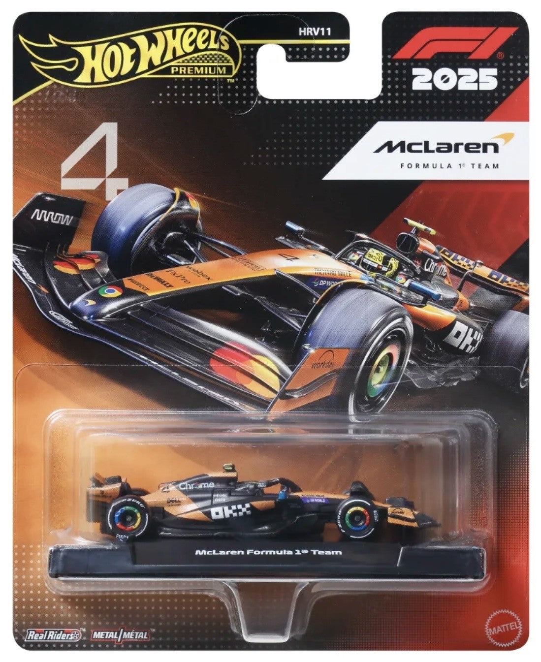 Hot Wheels F1 Formula McLaren Formula 1 Team #4 Premium