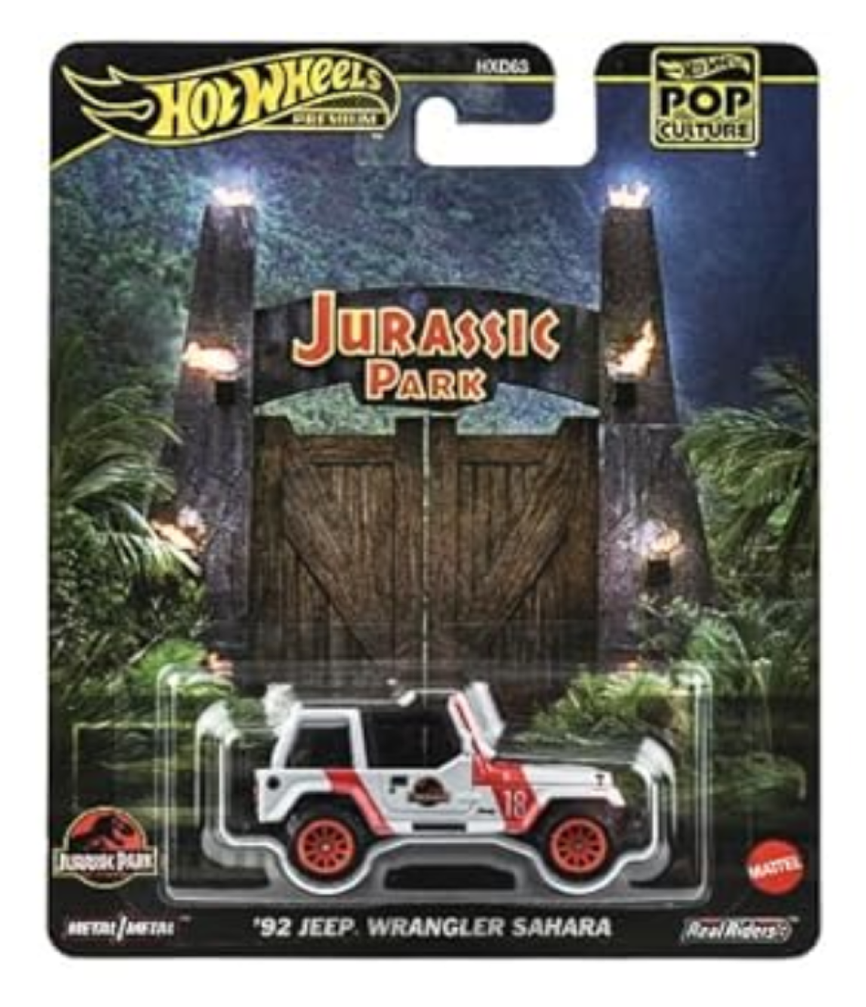 Hot Wheels 1992 Jeep Wrangler Sahara Jurassic Park Pop Culture
