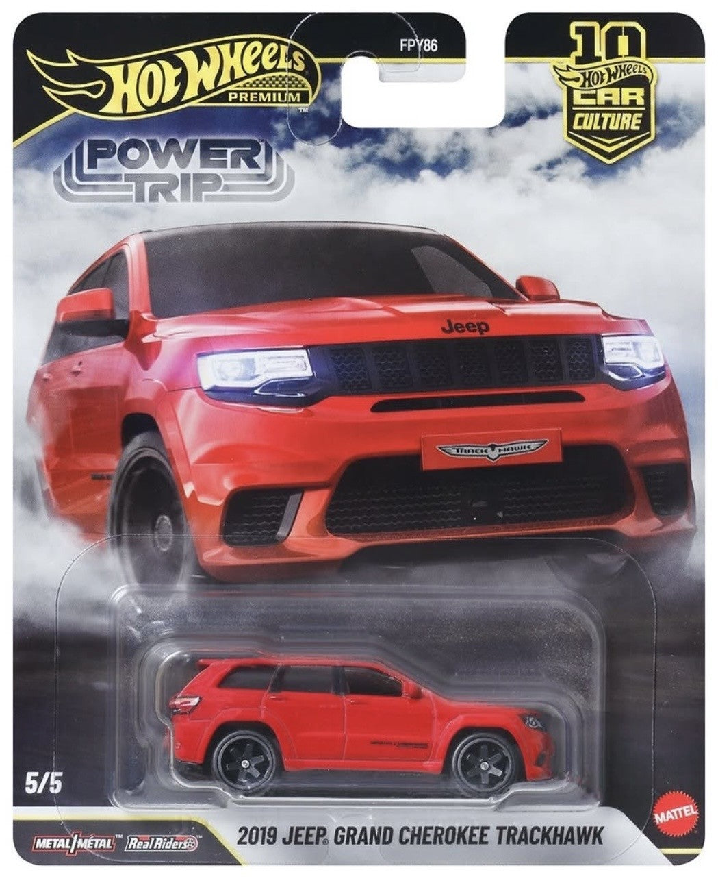 Hot Wheels 2019 Jeep Grand Cherokee Trackhawk Power Trip Car Culture Premium