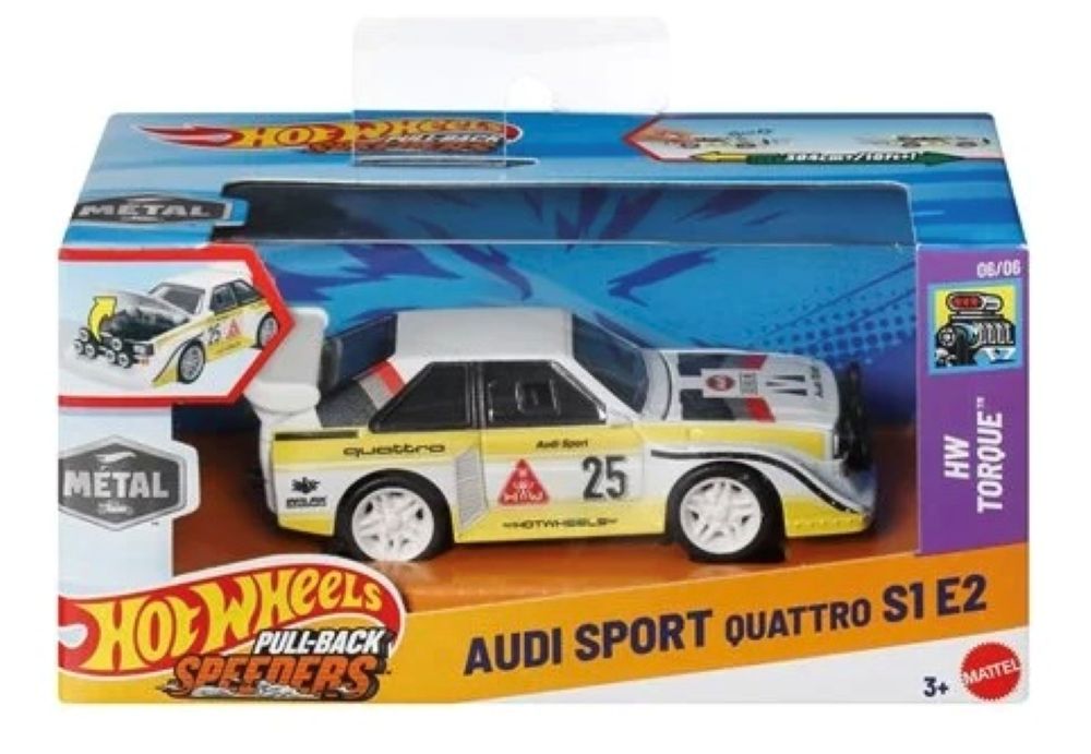 Hot Wheels Audi Sport Quattro S1 E2 Pullback Speeders 1:43 Scale 2025