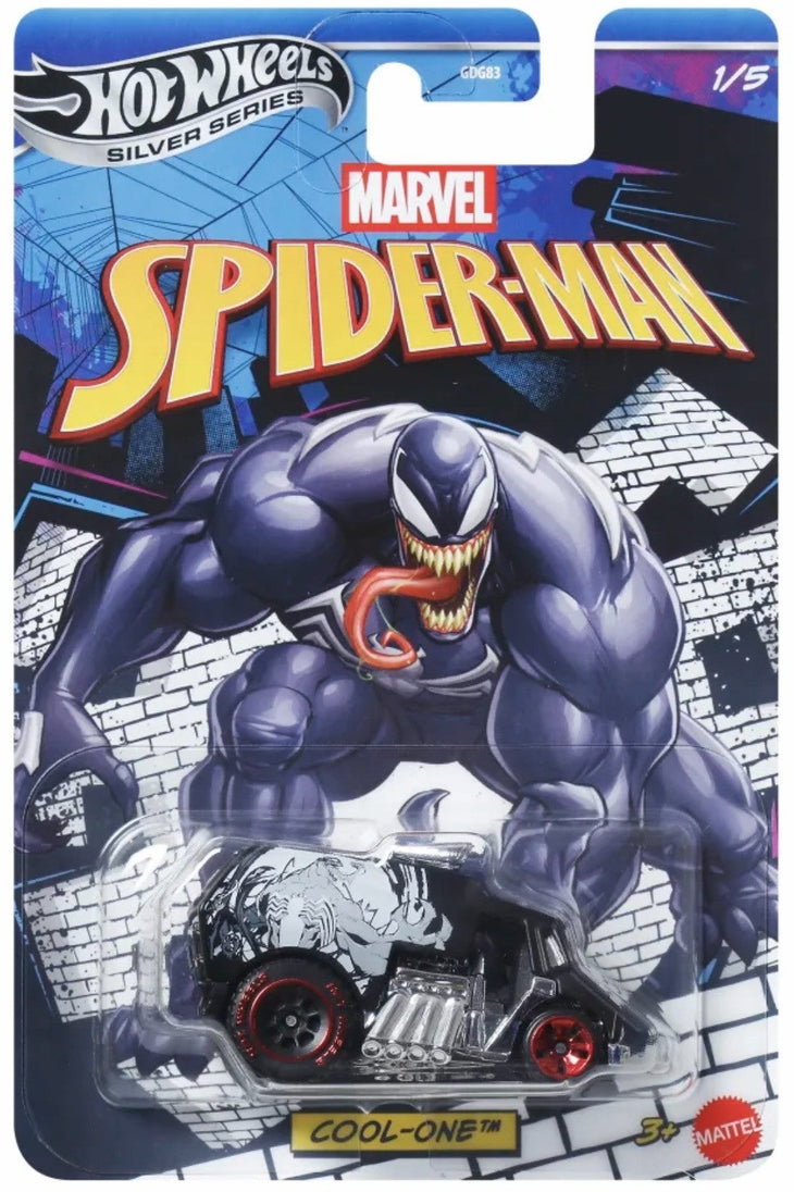 Hot Wheels Cool One Spiderman Silver Series