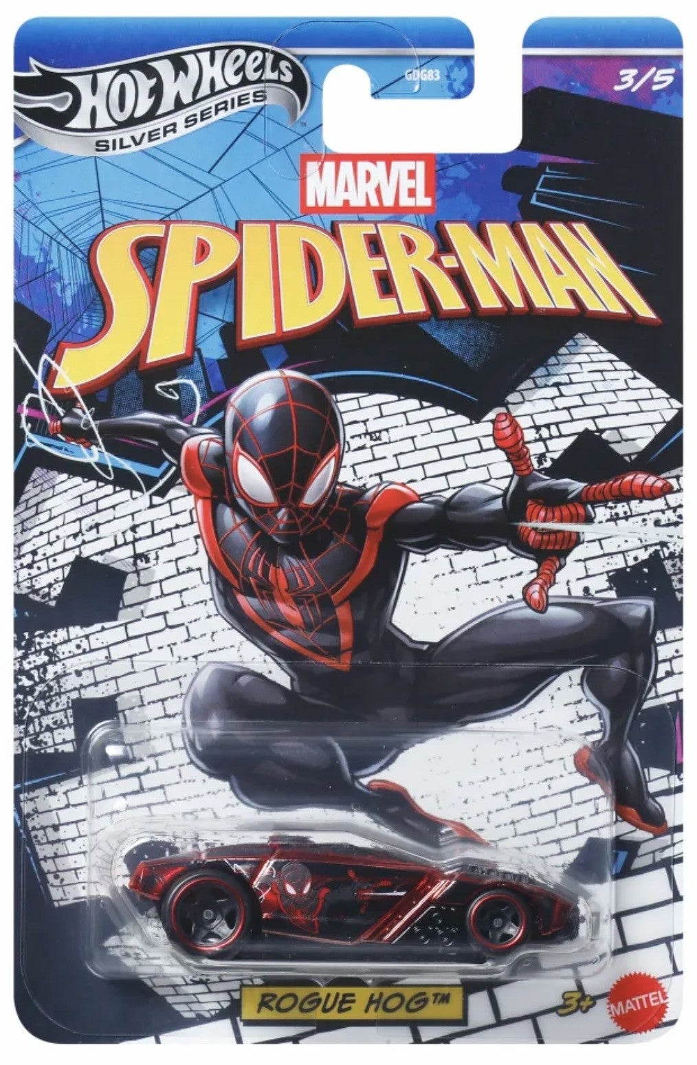Hot Wheels Rogue Hog Spiderman Silver Series