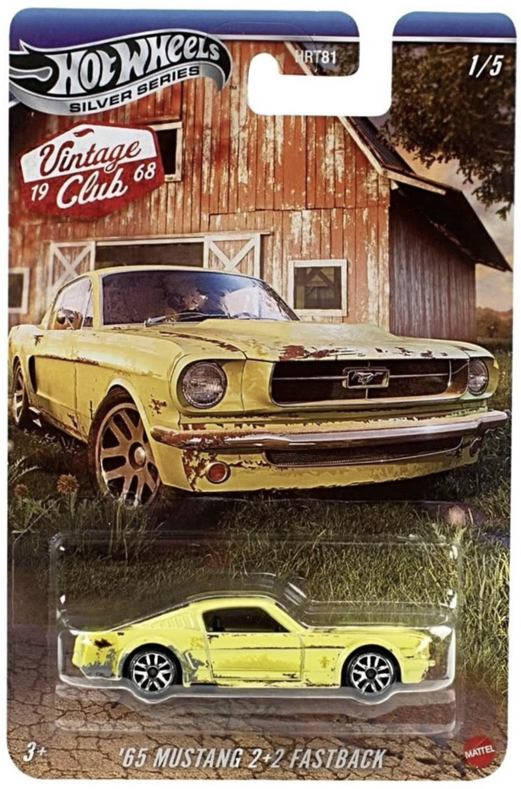 Hot Wheels 1965 Mustang 2+2 FastBack Vintage Club Silver Series