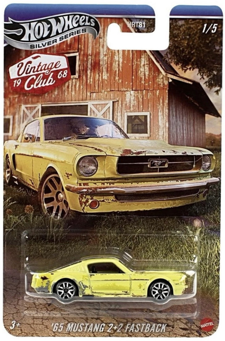 Hot Wheels 1965 Mustang 2+2 FastBack Vintage Club Silver Series