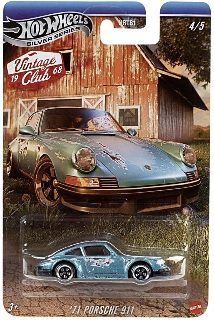 Hot Wheels 1971 Porsche 911 Vintage Club Silver Series