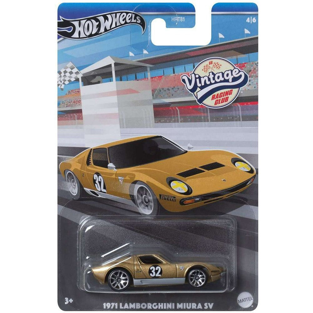 Hot Wheels Vintage Racing Club 1971 Lamborghini Miura SV Diecast Car