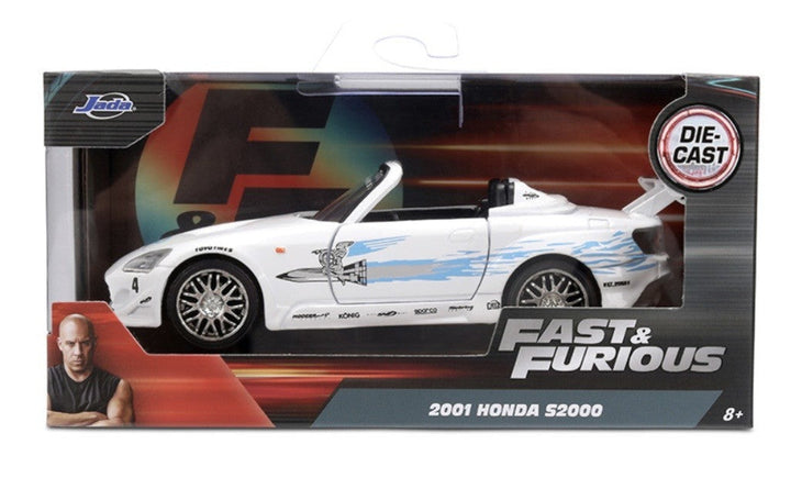 Jada 2001 Honda S2000 Remix Fast & Furious 25 Year Anniversary White 1:32 Scale