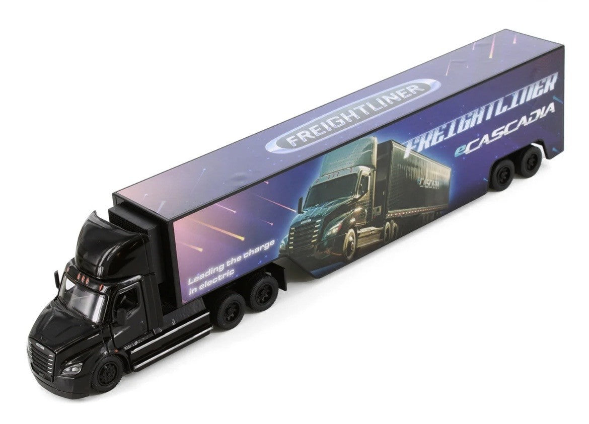 Kinsmart Freightliner Cascadia with Container 1:62 Scale Loose Black