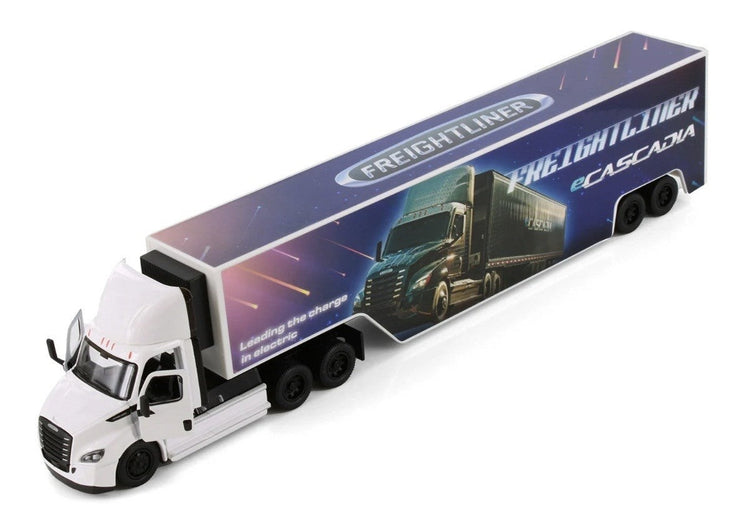 Kinsmart Freightliner eCascadia with Container 1:62 Scale Loose