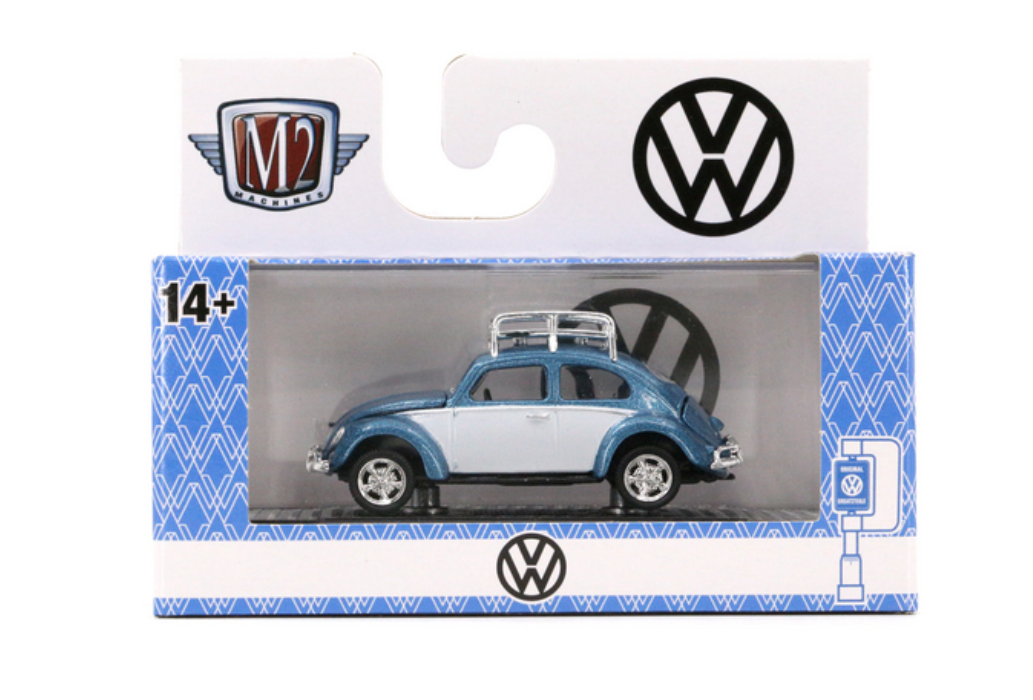 M2 Machines 1956 VW Beetle Deluxe U.S.A Model Auto Thentics 1:64 Scale