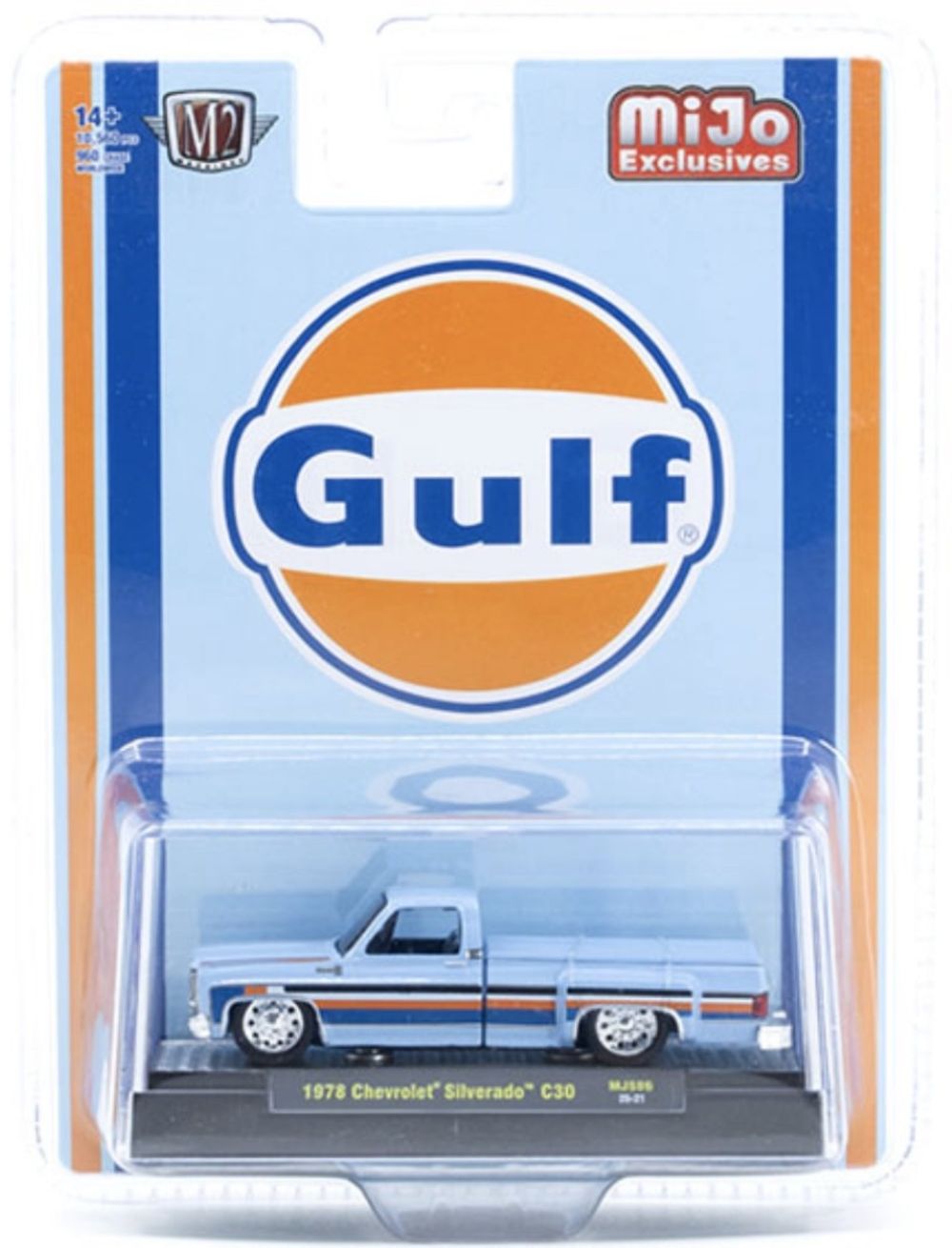 M2 Machines 1978 Chevrolet Silverado C30 Custom GULF Hobby Exclusive 1:64 Scale
