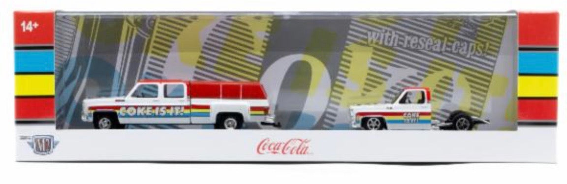 M2 Machines Coca-Cola '73 GMC Sierra 3500 & '76 GMC Sierra Grande 15