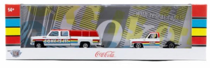 M2 Machines Coca-Cola '73 GMC Sierra 3500 & '76 GMC Sierra Grande 15