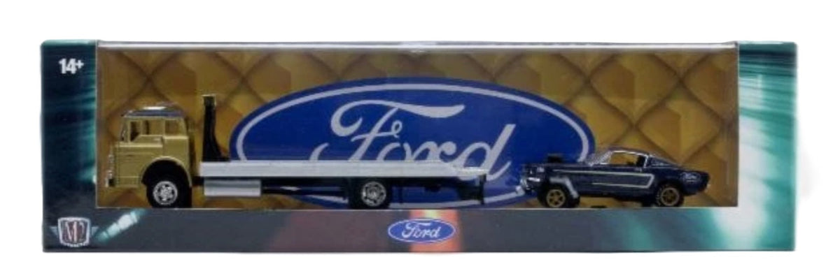 M2 Machines Auto Haulers 1990 Ford C-8000 & 1966 Ford Mustang Gasser