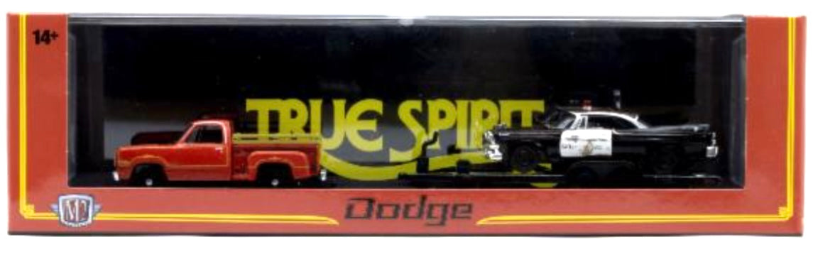 M2 Machines 1978 Dodge True Spirit & 1957 Dodge Coronet Police Car D500 Auto Hauler  R89