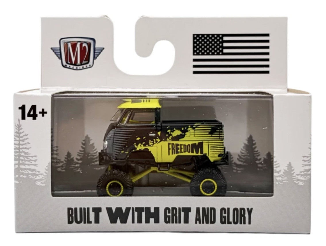 M2 Machines 1960 Volkswagen Type 2 Pickup Built with Grit and Glory S60