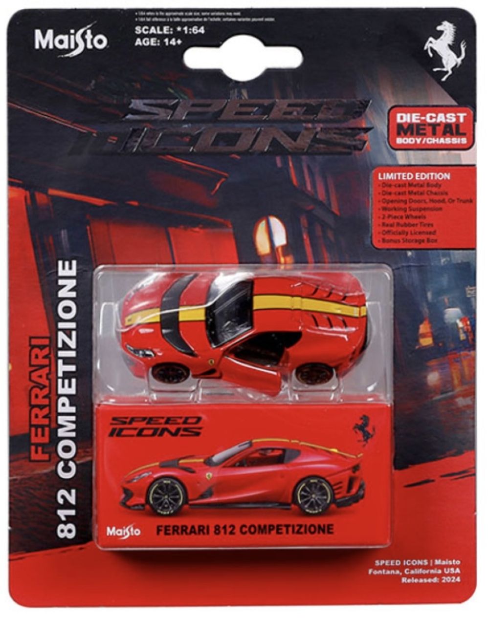Maisto Ferrari 812 Competizione Speed Icons Limited Edition 1:64 Red