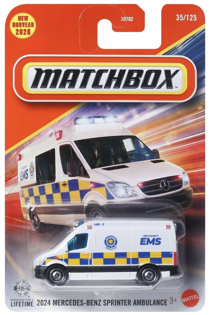 Matchbox 2024 Mercedes-Benz Sprinter Ambulance New 2026