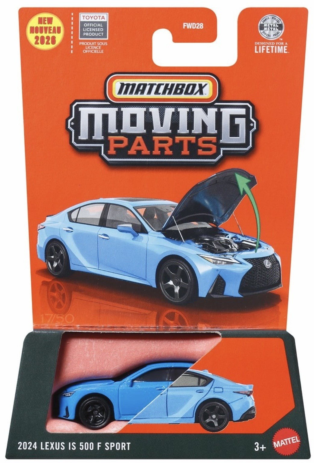 Matchbox 2024 Lexus IS 500 F Sport Moving Parts New 2026