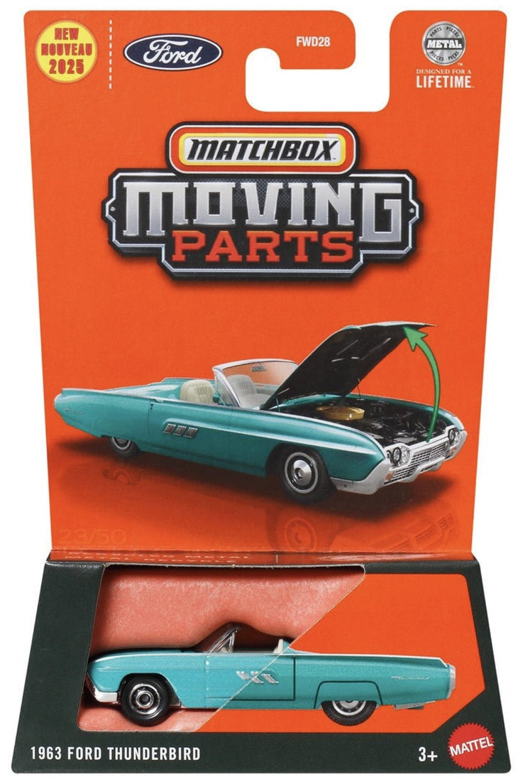 Matchbox 1963 Ford Thunderbird Moving Parts New 2025