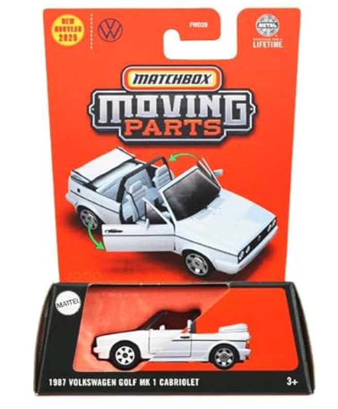 Matchbox 1987 Volkswagen Golf Mix 1 Cabriolet Moving Parts 2025
