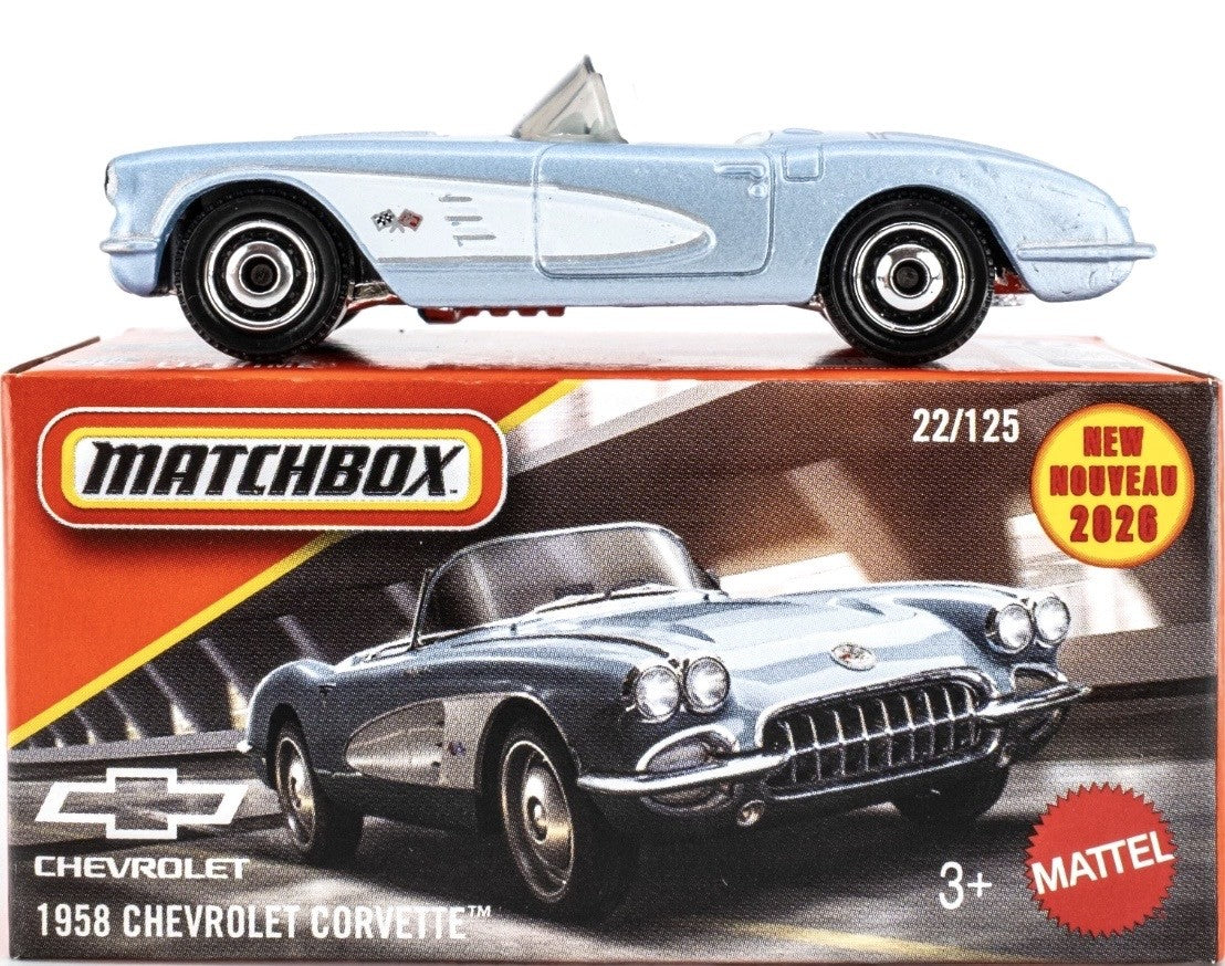 Matchbox 1958 Chevrolet Corvette Power Grabs new 2026