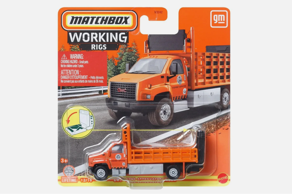 MATCHBOX WORKING RIGS 2023 GMC 3500 ATTENUATOR TRUCK