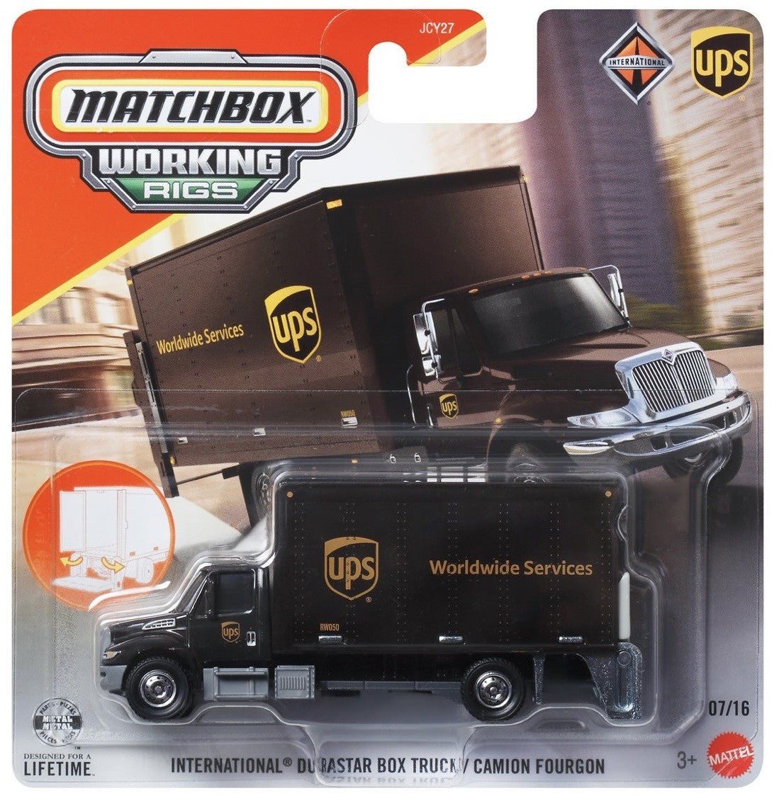 Matchbox UPS International Durastar Box Truck Working Rigs