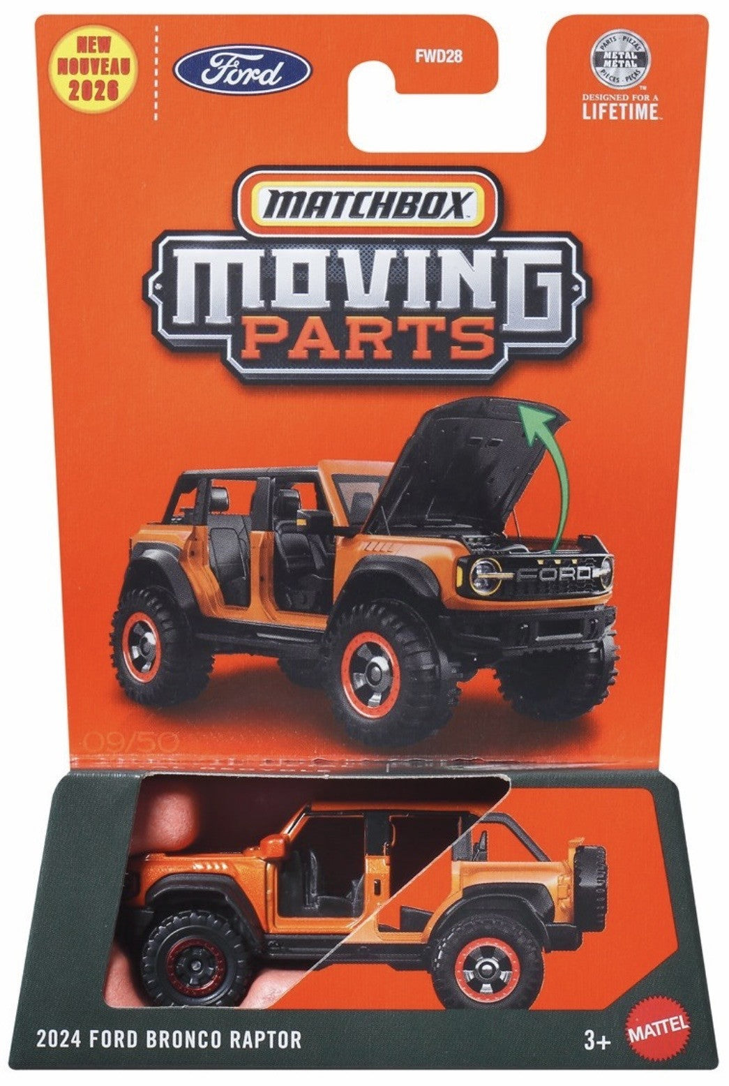 Matchbox 2024 Ford Bronco Raptor Moving Parts New 2026