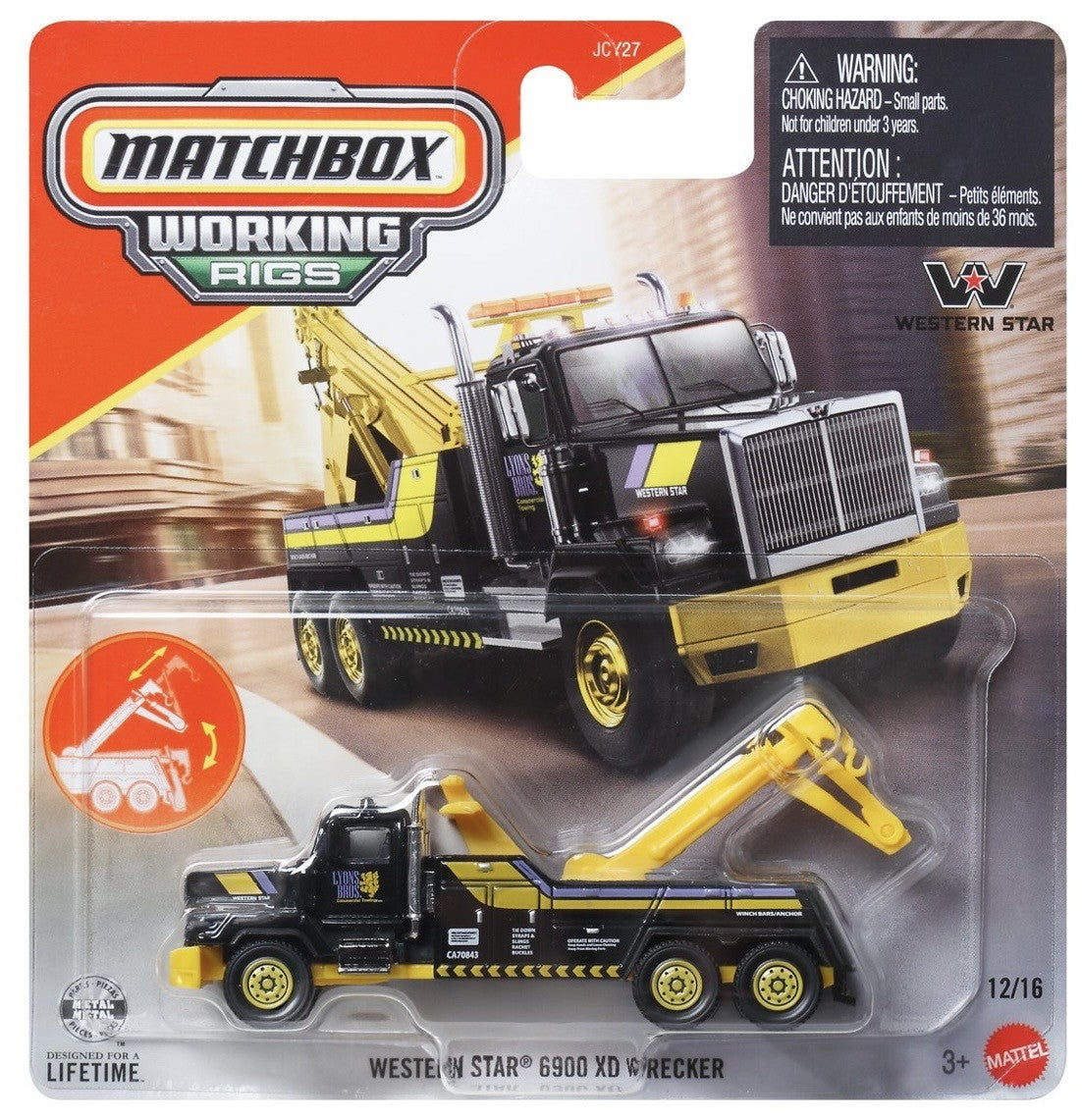 Matchbox Western Star 6900 XD Wrecker Working Rigs 979H